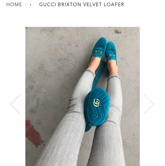 NWT authentic Gucci Brixton Velvet Loafer with leather details - Picture 2 of 9